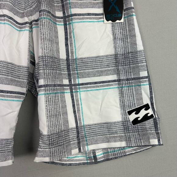 Billabong Men’s 30 Platinum X R U Serious Board Shorts Plaid Stretch - Picture 6 of 11